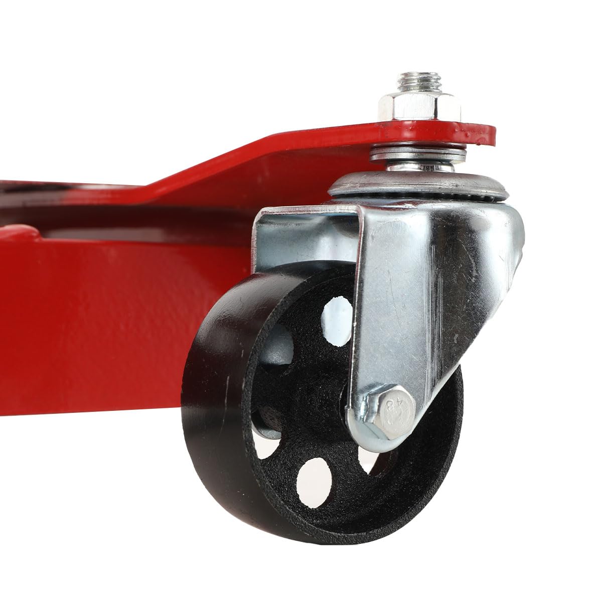 Boden Getriebeheber 200kg mit Vier Hochbelastbare Lenkrollen, Höhe 185-590 mm Floor Transmission Car Jack for Lifting Lowering Gearboxes