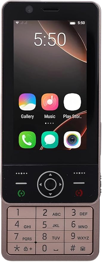 Unlocked 4G Slide Phone Dual SIM, 3.0 Inch Touch Screen Mobile with WiFi Bluetooth, APP Supported, 2000mAh Battery Android 8.1 for Seniors Gold