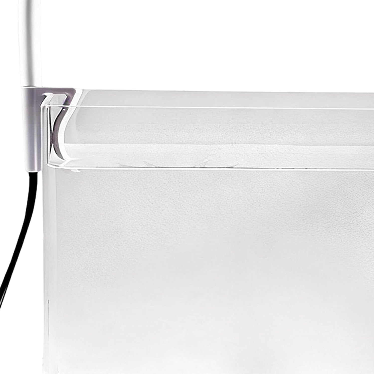 Small Aquarium with Clip Lights Clear Non-Slip Base | Betta Fish Aquarium Desk Decor for Home Bedroom Living Room Office Hotel Family Adults Kids Beginner