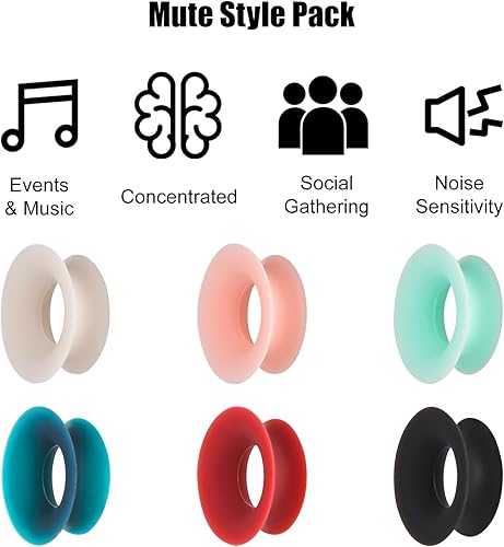 Miniatura 4 de Paquete de 12 tapones para los oídos, silenciosos tapones para los oídos, accesorios para reducción de ruido adicional de 5 dB, tapones para los