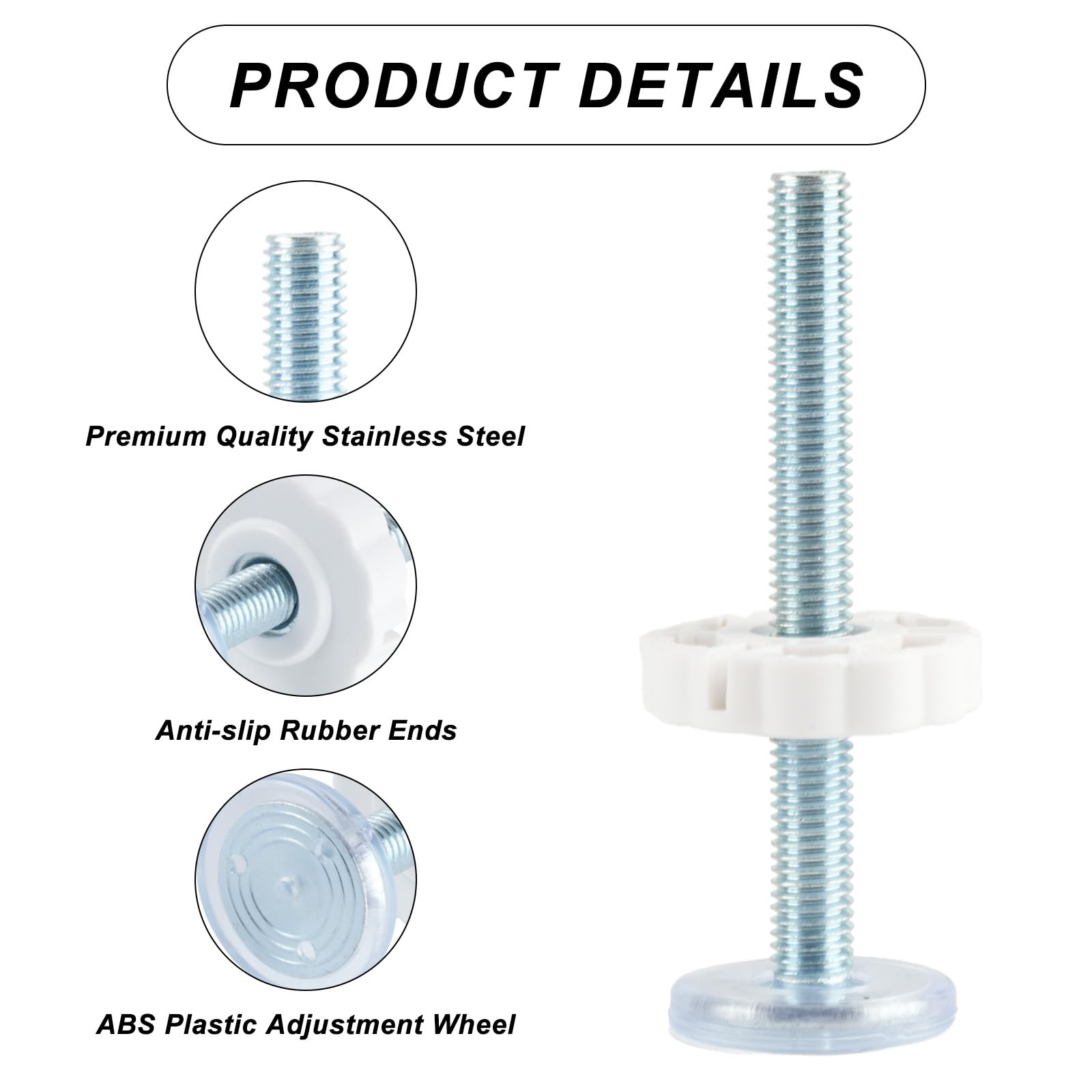 Stair Gate Pressure Fit Spares Set, M10 Pressure Mounted Baby Gate Spindle Rods - Image 4