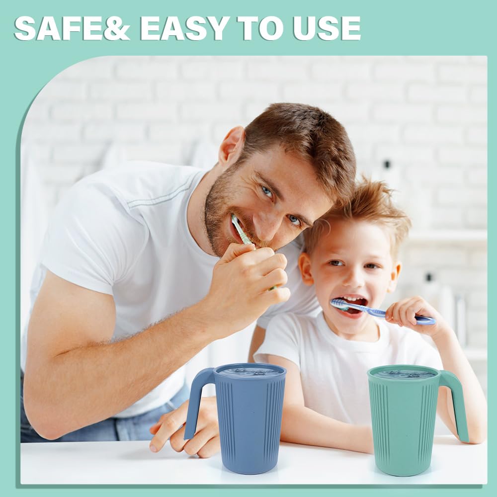 milaosk Bicchieri Plastica Rigida Lavabili Riutilizzabili 4 Pezzi Tazza Plastica con Manico Tazzina Caffè Bicchieri per Bambini e Adulti,Senza BPA,Utilizzabile in Microonde e Lavastoviglie
