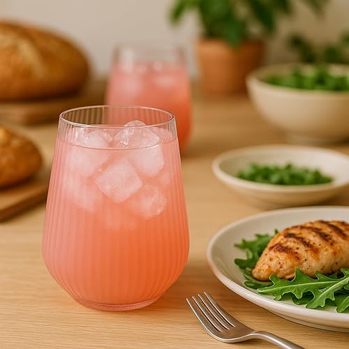 Miniatura 2 de Copas de plástico irrompible para vino, champán, whisky, 40 unidades, de origami, ondulaciones, elegantes, duraderas, desechables, para interiores y