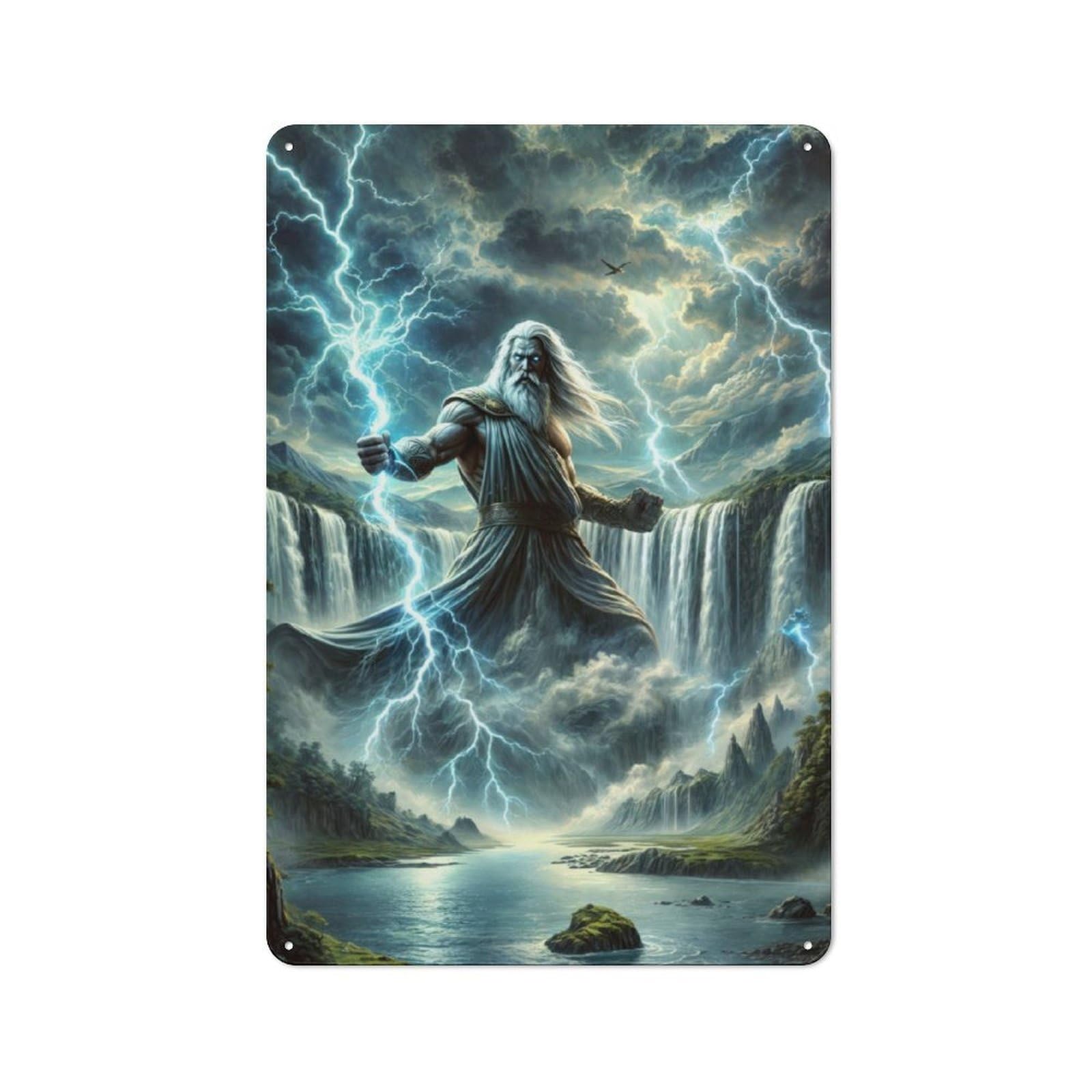 Zeus Retro-style Metal Plaque 30x20cm for Garage Or Workshop, for Garage, Workshop And Man Cave Decoration