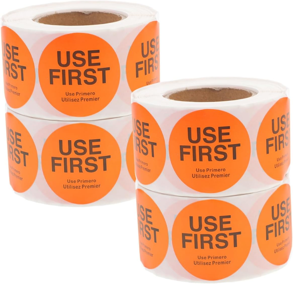 4rolls Use First Inventory Control Labels of Self-Adhesive Food Storage Stickers for Restaurants Home Organization Pantry Labels Per