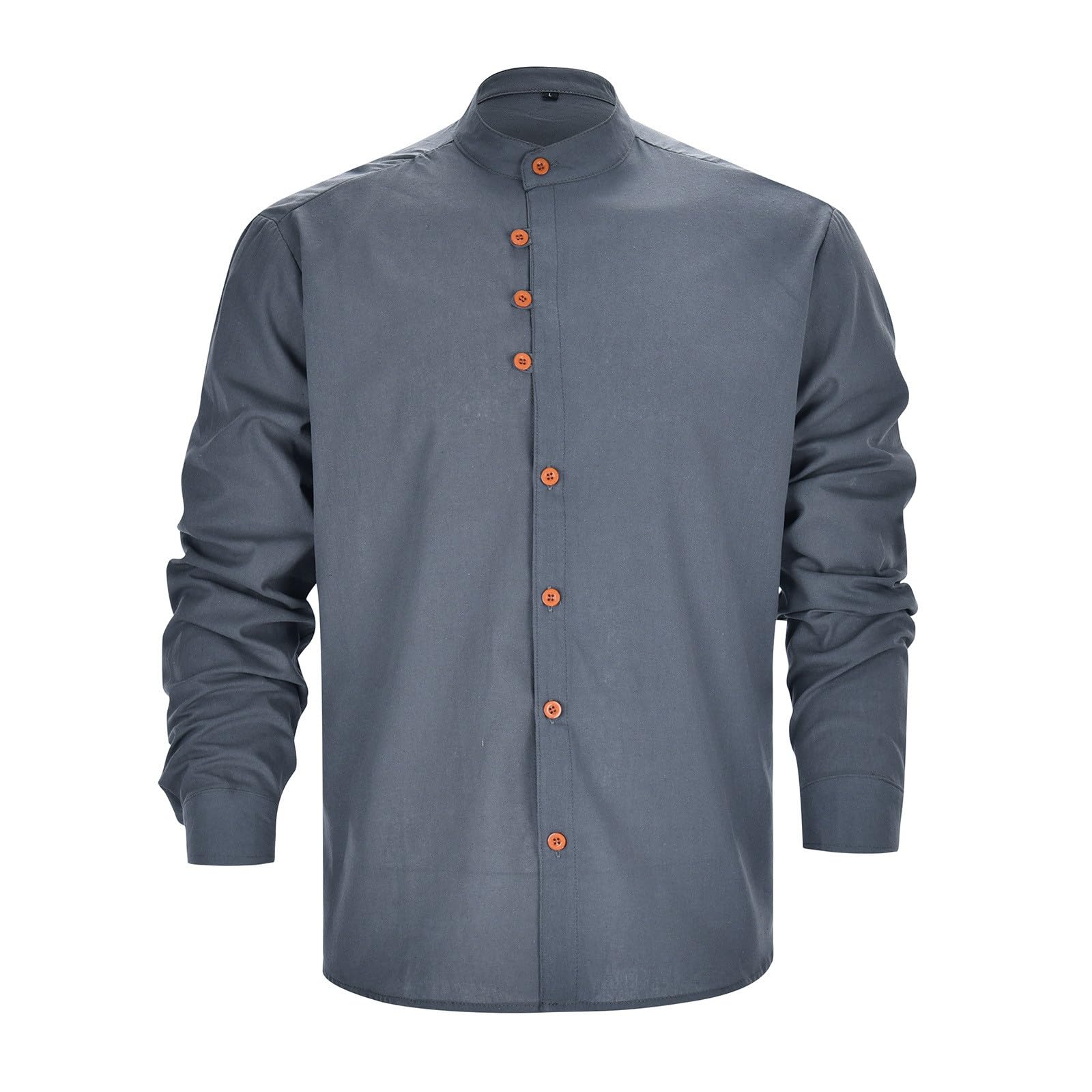 Camicie Uomo Particolari Camicia Classica Elegante in Tessuto Cotone Lino Traspirante con Colletto e Taglio Slim Fit per Stile Casual Molti Colori tra Cui Scegliere più - 5