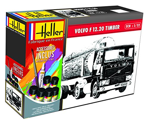 Heller Volvo F12-20 & Timber Semi Trailer maquette de camion à assembler 1/24