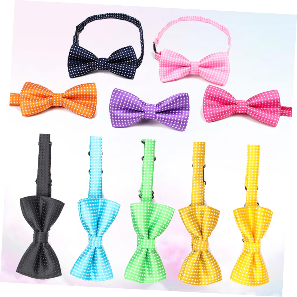 FRCOLOR 30stücke Verstellbare Hundekrawatten Für Haustiere Bunte Gepunktete Fliegenhalsbänder Für Hochzeiten Und Partys Komfortable Und Attraktive Hundezubehör