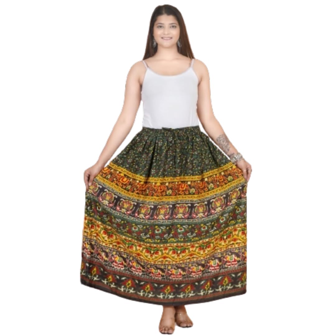 Rayon A-Line Traditional Printed Skirt: Timeless Elegance for Every Occasion