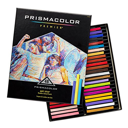 Prismacolor 2165 Premier Art Stix Woodless Colored Pencils, 48-Count,Assorted