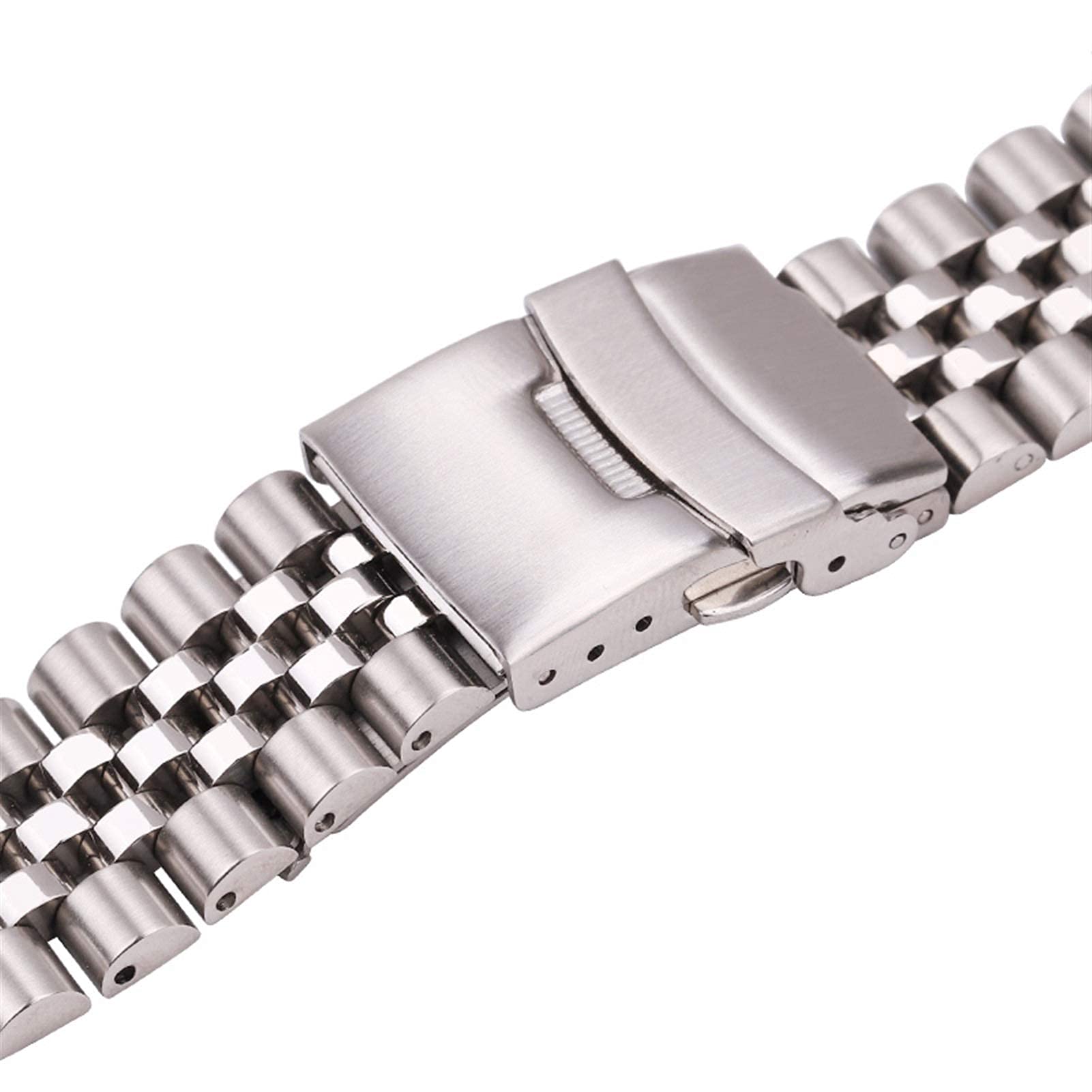 , bransoleta ze stali nierdzewnej pasek do zegarka 20mm 22mm 24mm srebrne dodatki metalowe