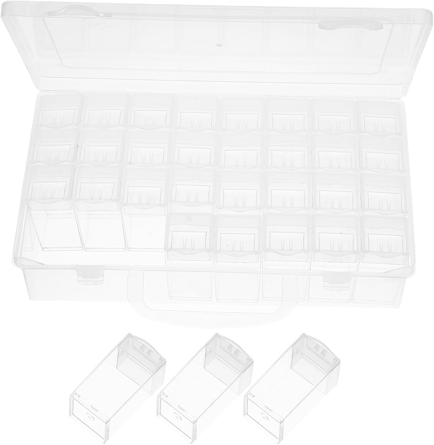 Bead Organizer Box with Lid, Multiple Compartments for Crafts