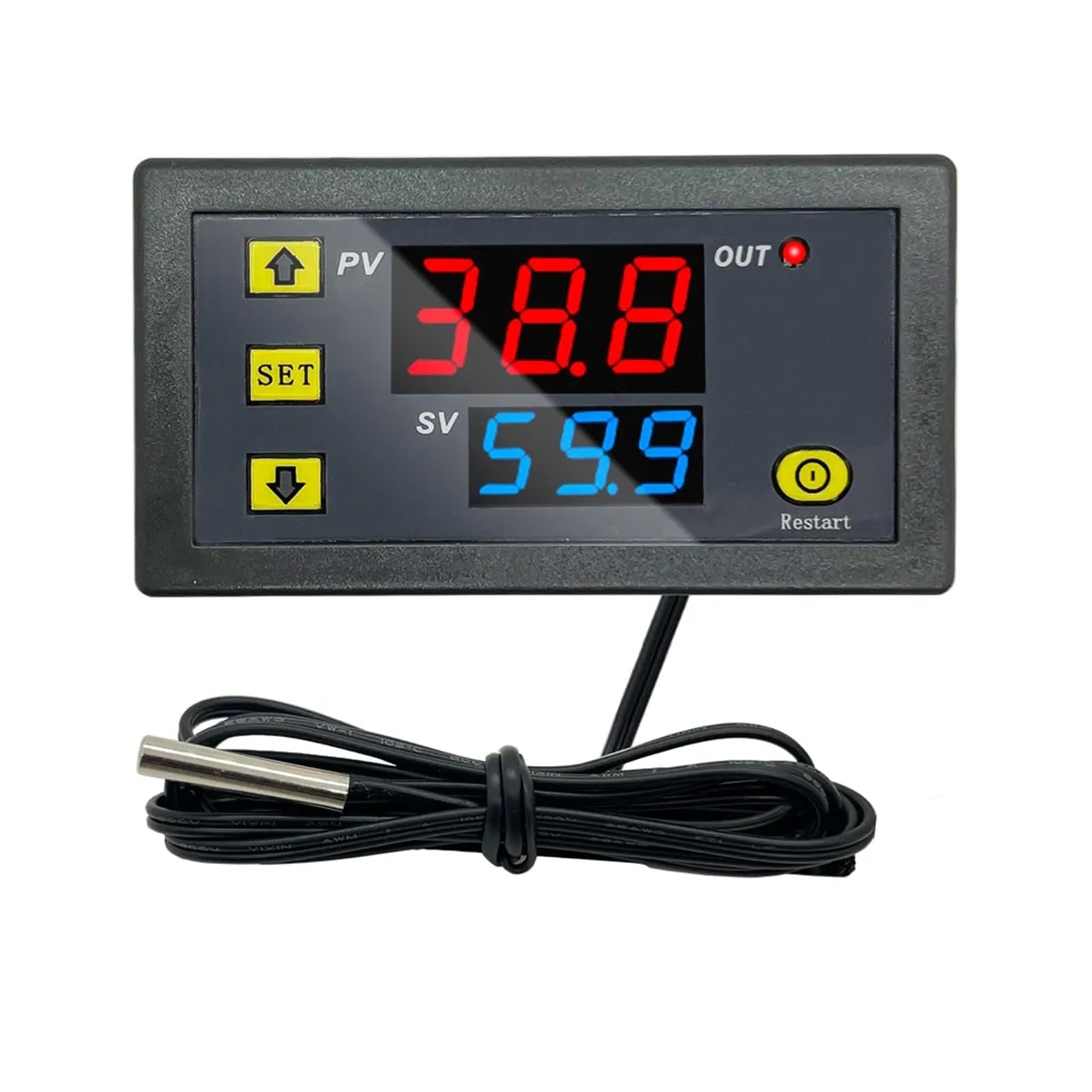W3230 Mini Digital Temperature Controller 12V 24V 220V Thermostat Regulator Heating Cooling Control Thermoregulator(Dc 12v)