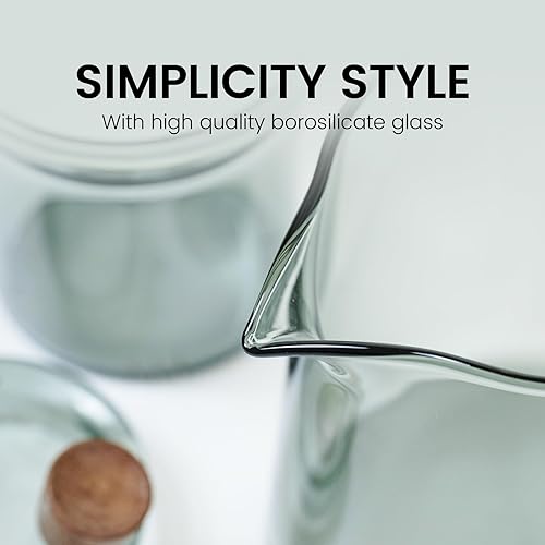 Miniatura 4 de Tea Canyon Tetera de vidrio con infusor de vidrio extraíble, tetera para hojas florecientes y sueltas, tetera de vidrio de borosilicato de 17 oz16.9