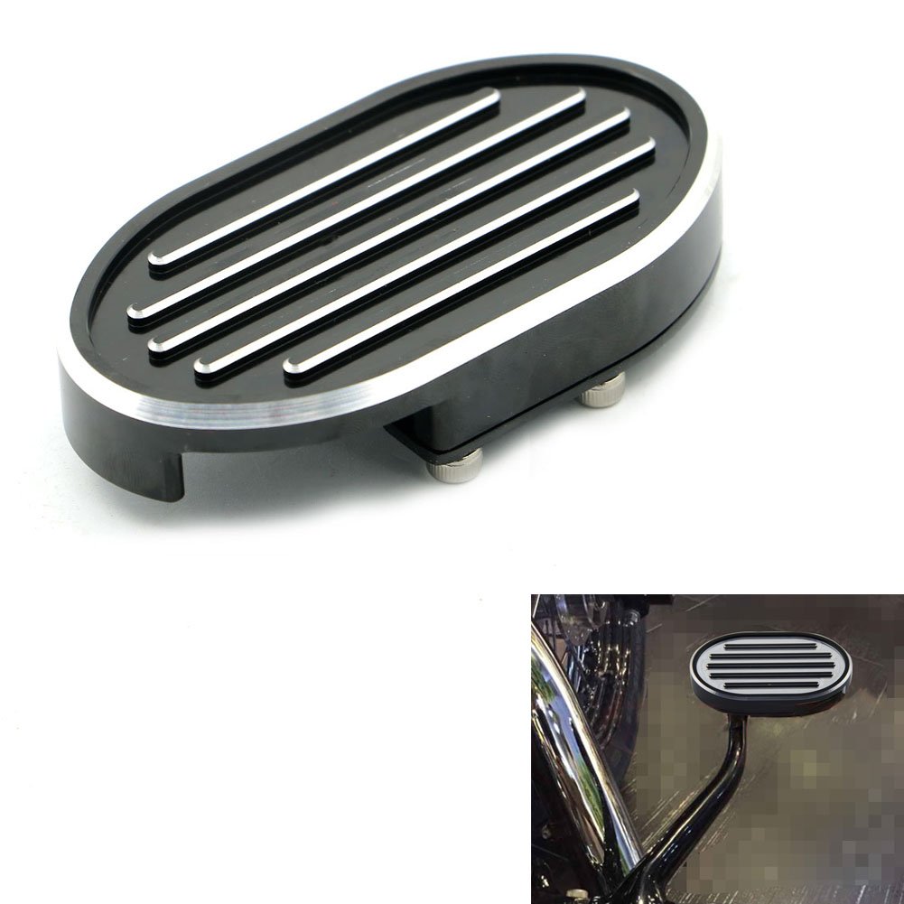 Alpha Rider Cut Grill CNC Billet Brake Pedal Pad Cover For Harley Dyna Wide Glide V-Rod Sportster XL 883 1200