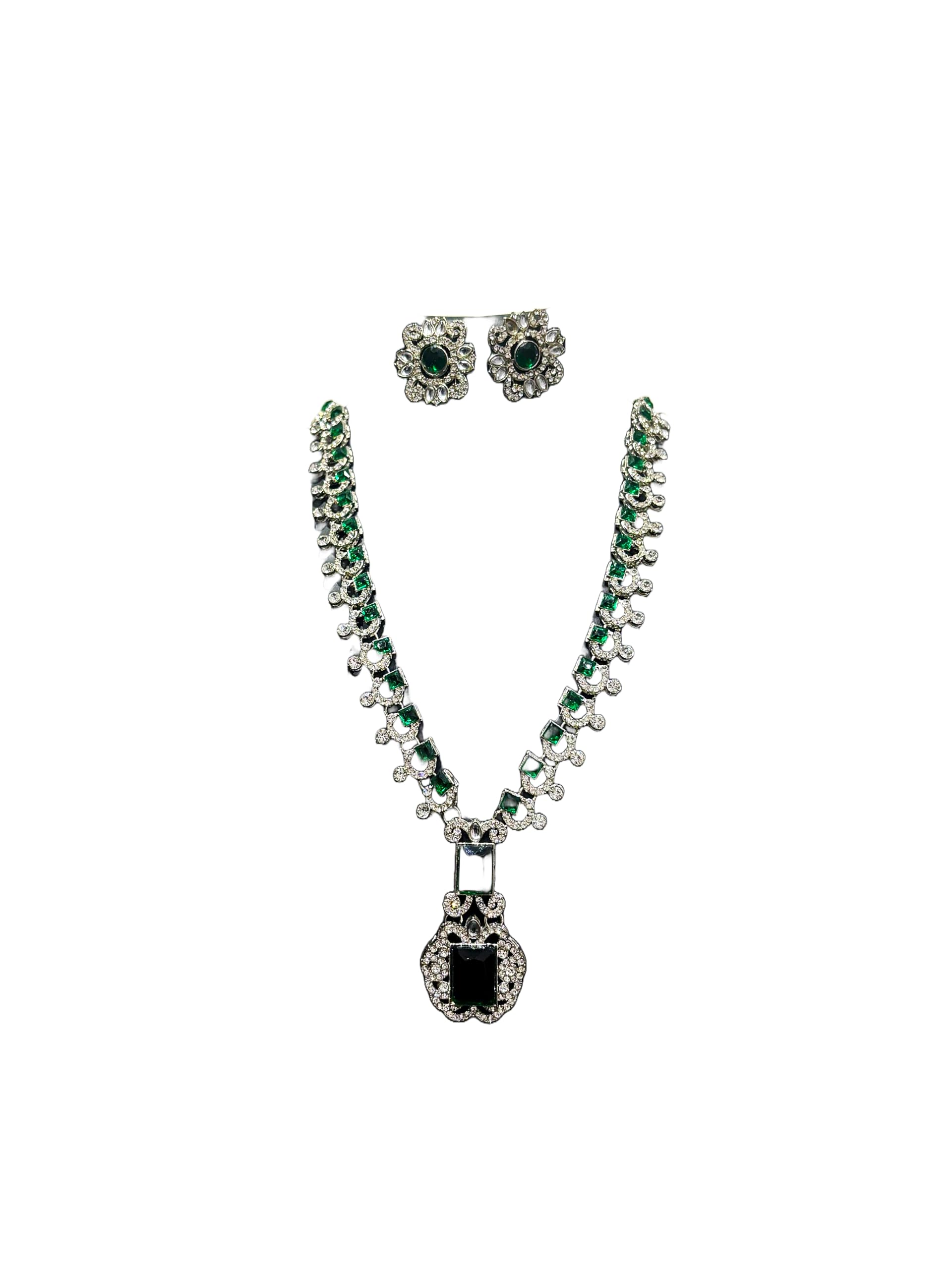 Nita ambani green Jewellery Set for Women, Gold Plated, Necklace, Earrings, (B0D9MR32NL) Amazon Price History, Amazon Price Tracker