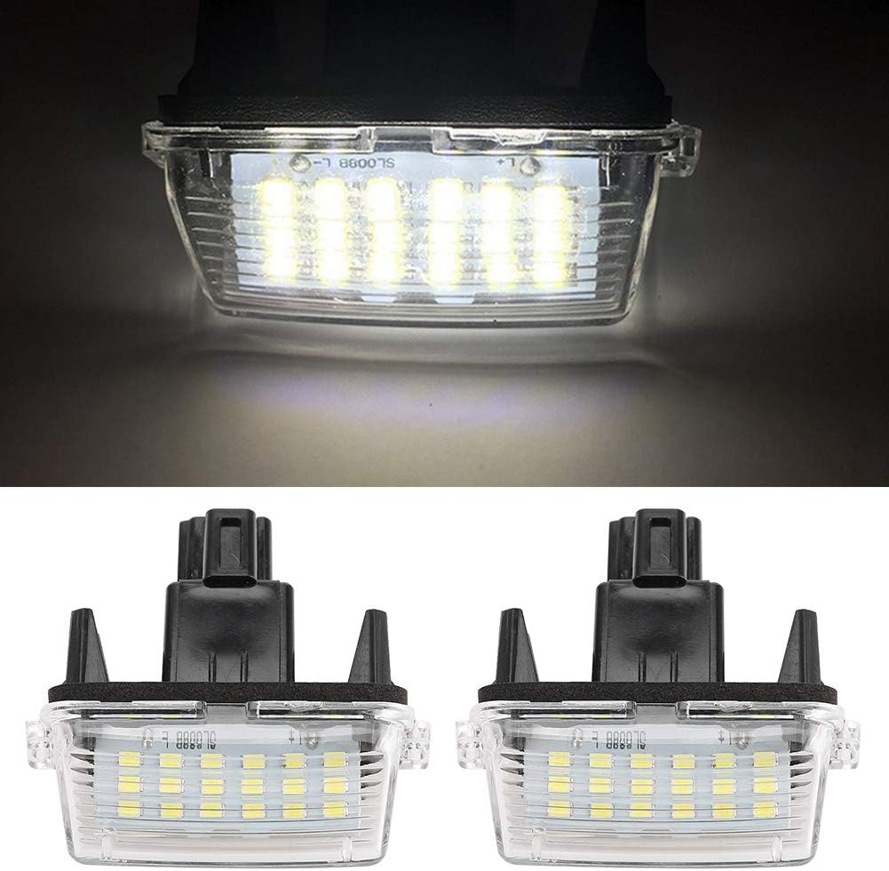 Reminnbor License Plate Light 1 Pair LED Number Lamp Fit for Corolla 2014 Camry 2012-2015 Yaris 2012-2014 Vios 2014-2016