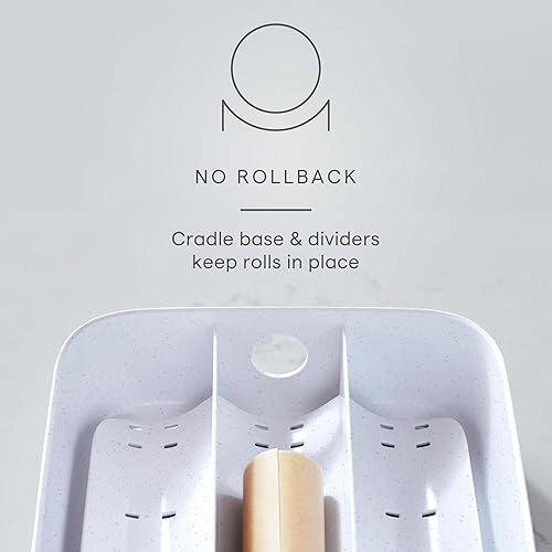Miniatura 3 de YouCopia StoraRoll - Dispensador de envoltorios 3 en 1, organizador de cajones para papel de aluminio, envoltura de plástico, pergamino y papel