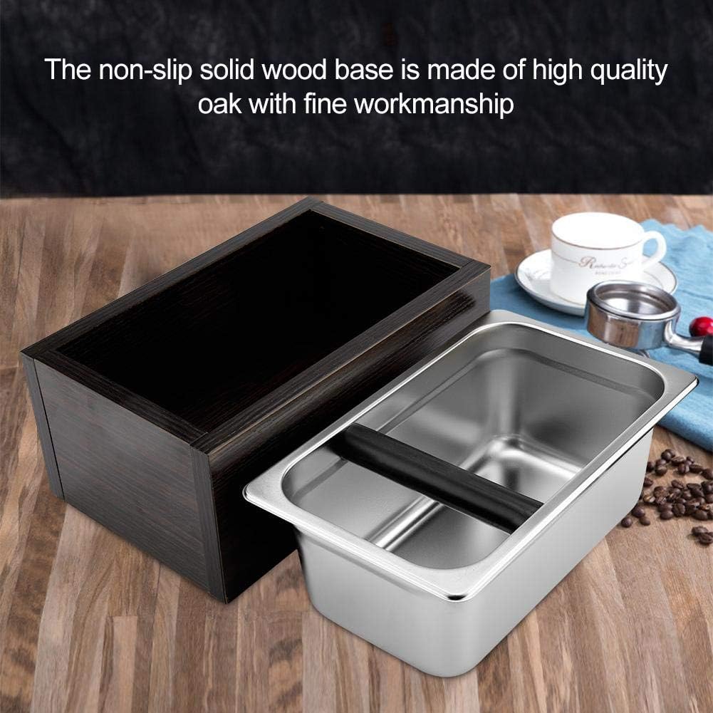 Suреr Sаlе 🛒 Maxmartt Knock Box,Wood Trash Can Coffee Knock Box for Barista With Handle Coffee Residue Bucket Grind Waste Bin Exсluѕіvе Dіѕсоunt 80% оƒƒеr Maxmartt Knock Box,Wood Trash Can Coffee Knock Box for Barista With Handle Coffee Residue Bucket Grind Waste Bin