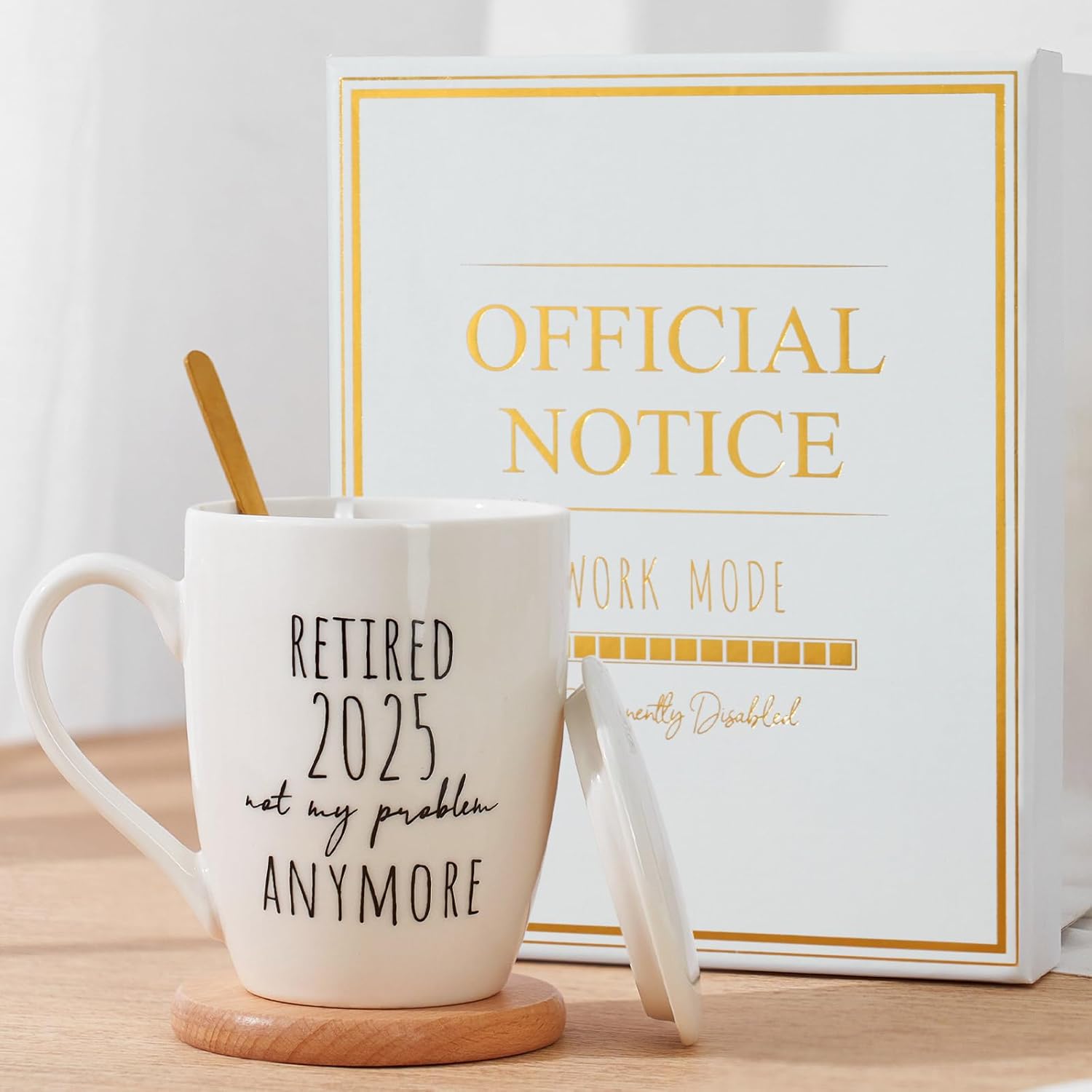 AW BRIDAL Happy Retirement Mug Gift+Card Box for Reception