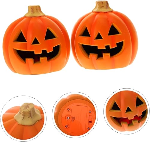 Miniatura 9 de DOITOOL 2 piezas de Halloween Jack-o-Lantern para decoración de puerta de Halloween, decoración de Halloween, decoración de faroles al aire libre,