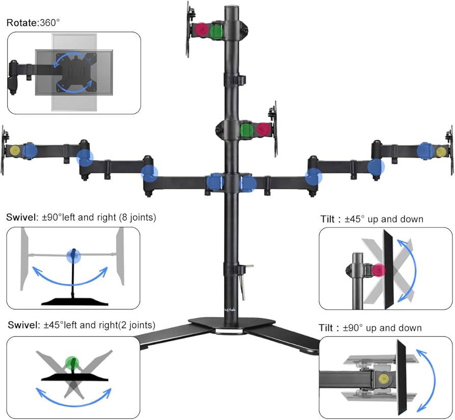 LED DISPLAY ディスプレイ モニター スタンド付き Amazon.co.jp: Suptek Quad LED LCDモニタースタンドアップ自立式