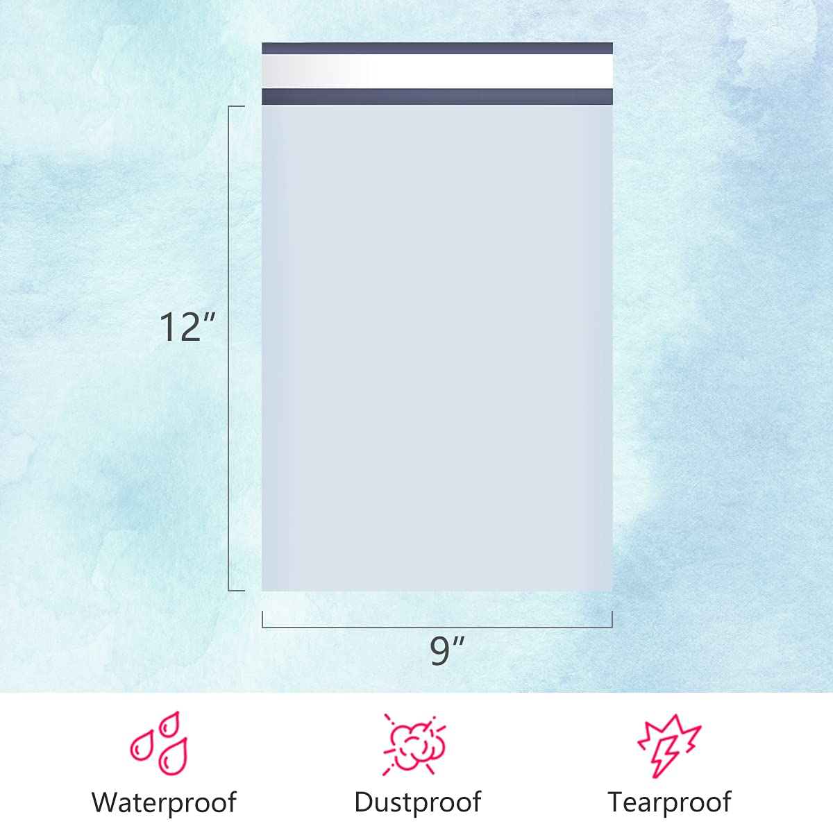 UCGOU Lot de 200 enveloppes blanches en polyester 22,9 x 30,5 cm