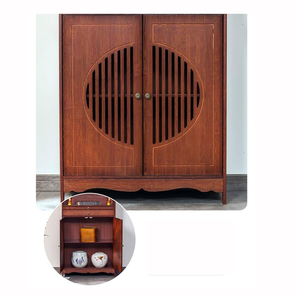 Mesa de Altar China Mueble de Altar con Puertas Madera Maciza | Escritorio de adoración
