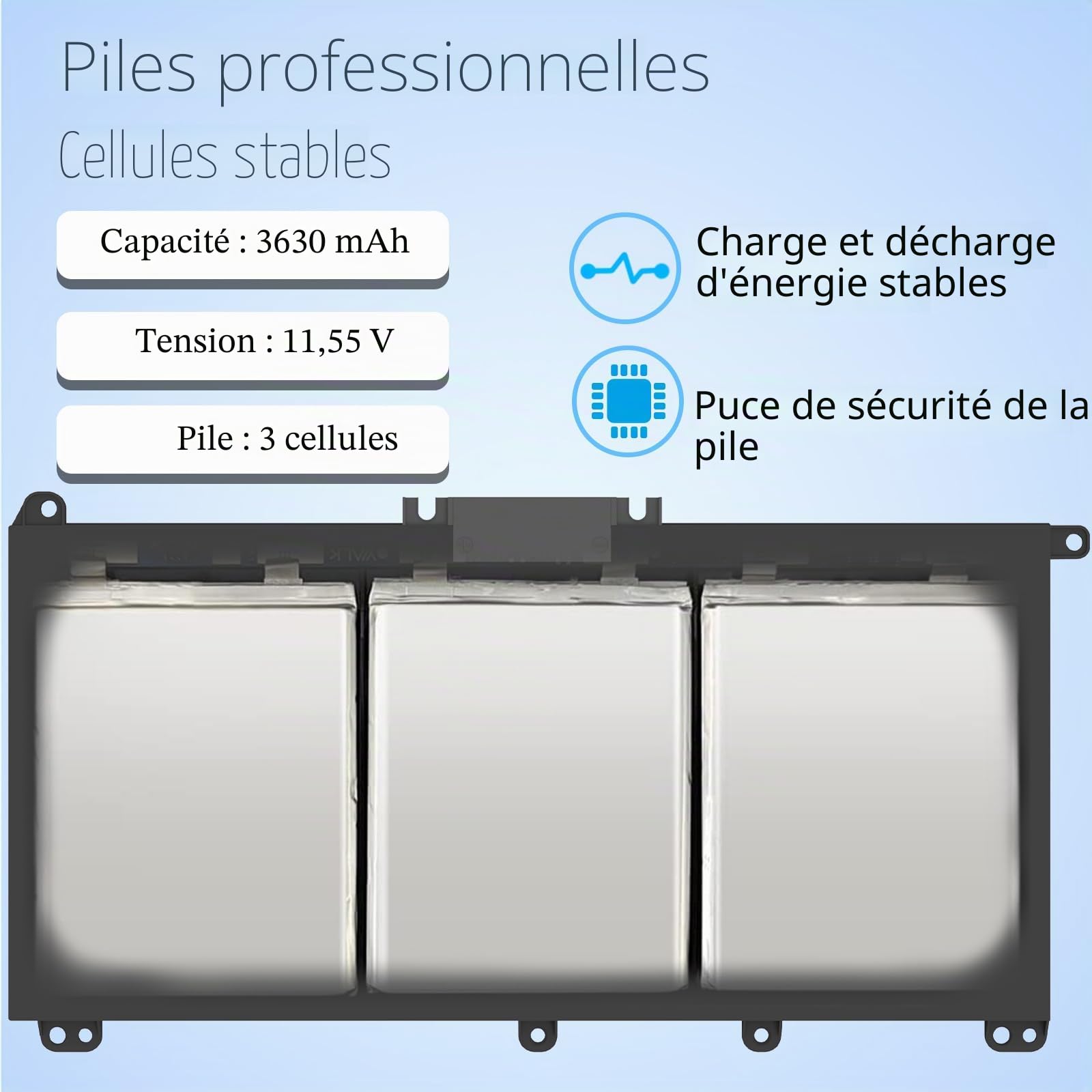 Hafiuege HT03XL TF03XL L11119-855 Batterie Compatible avec HP Pavilion 14-CE 14-CF 14-DF 15-CS 15-CW 15-DA 15-DB 15-DW 17-by 17-CA L11421-542 L11421-2C2 HSTNN-LB8M HSTNN-DB8R 11.55V 3630Mah