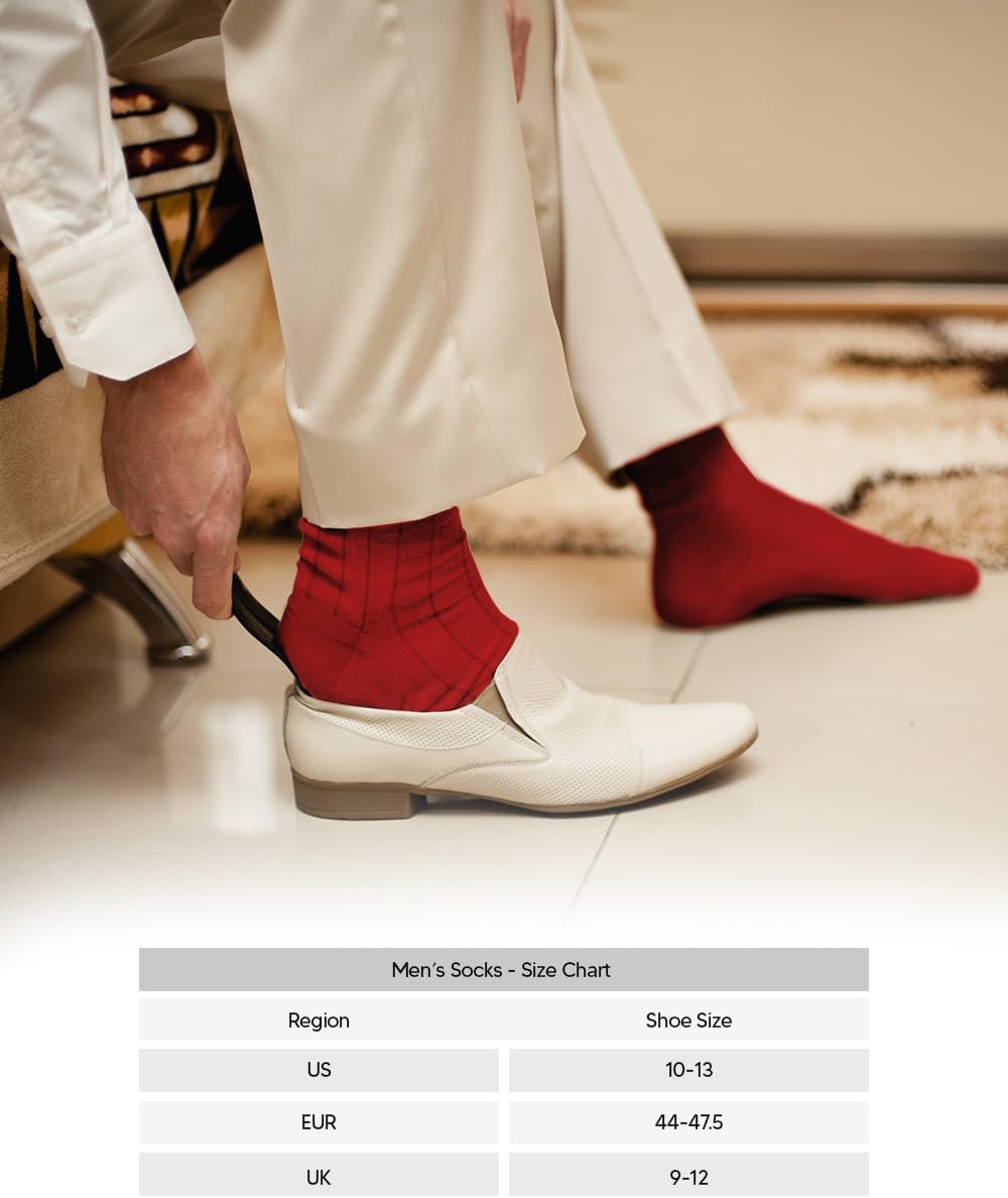 Men's Ribbed Sheer Nylon Over the Calf Dress Socks – Breathable Suit Tuxedo Trousers Socks (12-Pack)