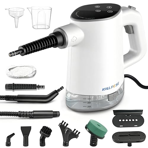 Killrose Handheld Steam Cleaner for Home, Pressurized Steamer for Cleaning