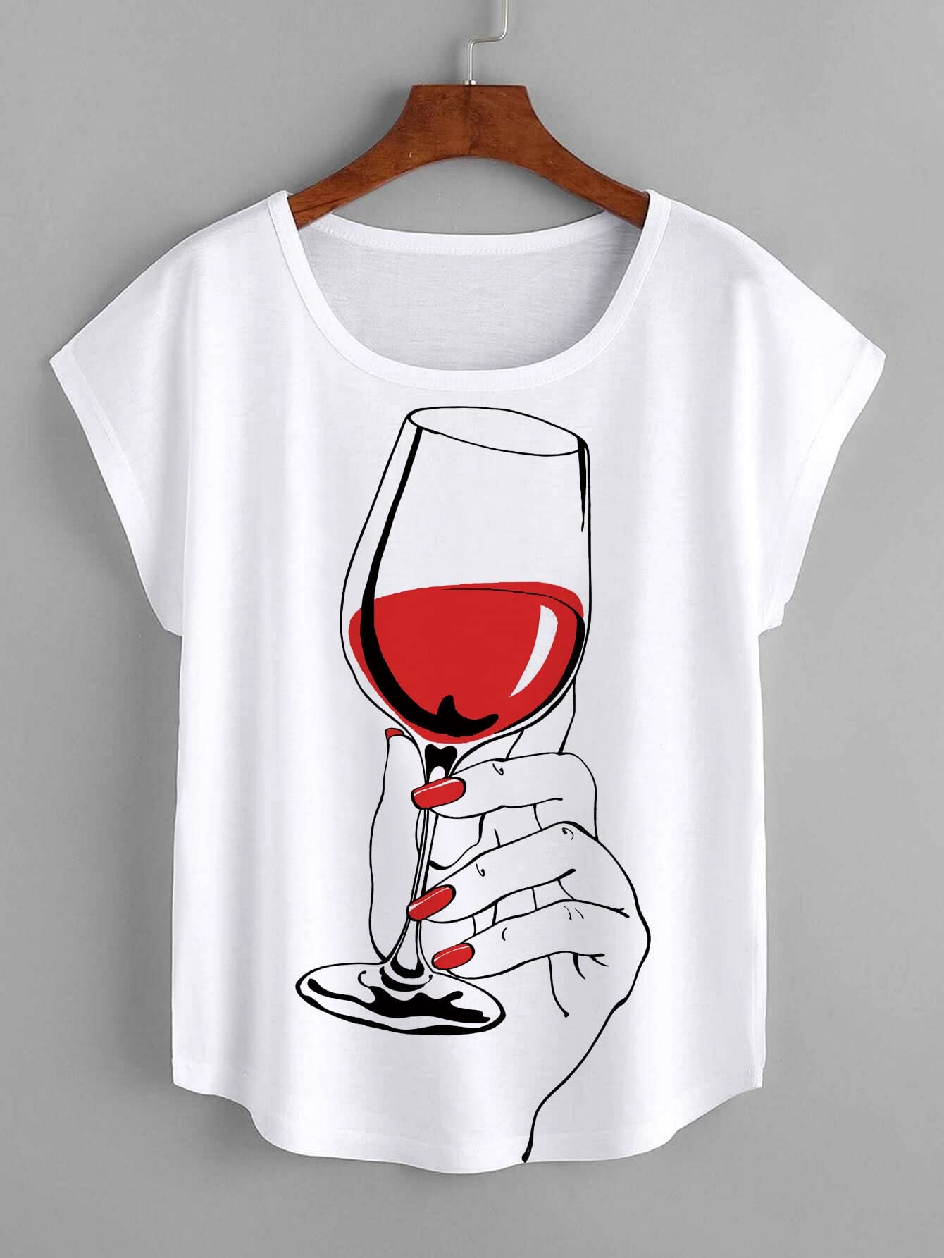 wine color t shirt women's