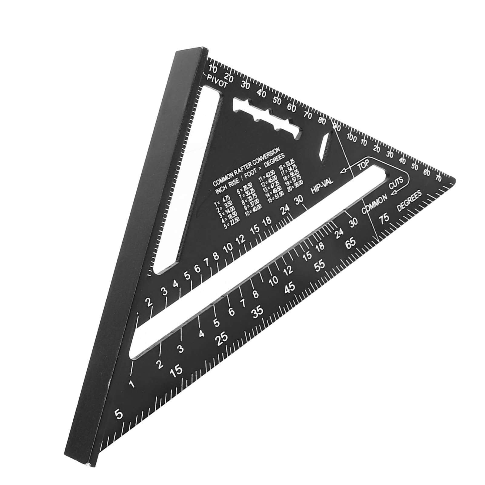 Regla Triangular Profesional de aleación de Aluminio de 7 Pulgadas, escuadra de Carpintero, Herramienta de medición de precisión