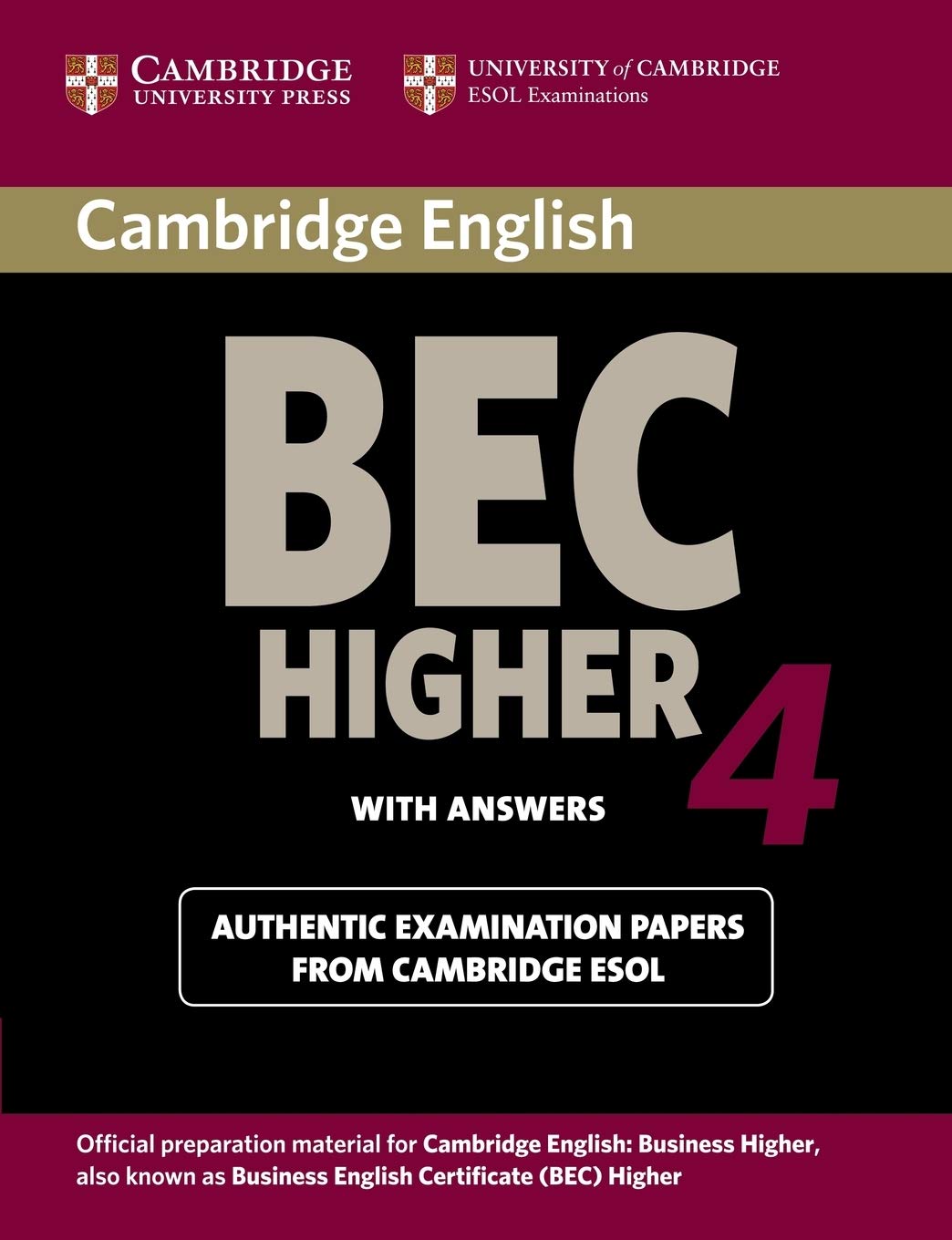 Cambridge BEC 4 Higher Student's Book with answers EFL Paperback 9780521739207