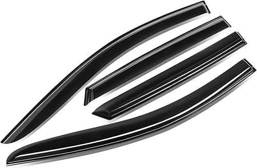 Vista 12 de Auto Dynasty 4 viseras adhesivas para ventana compatibles con Ford Taurus 2010, 2011, 2102, 2013, 2014, 2015, 2016, Ford Taurus 2010-2016