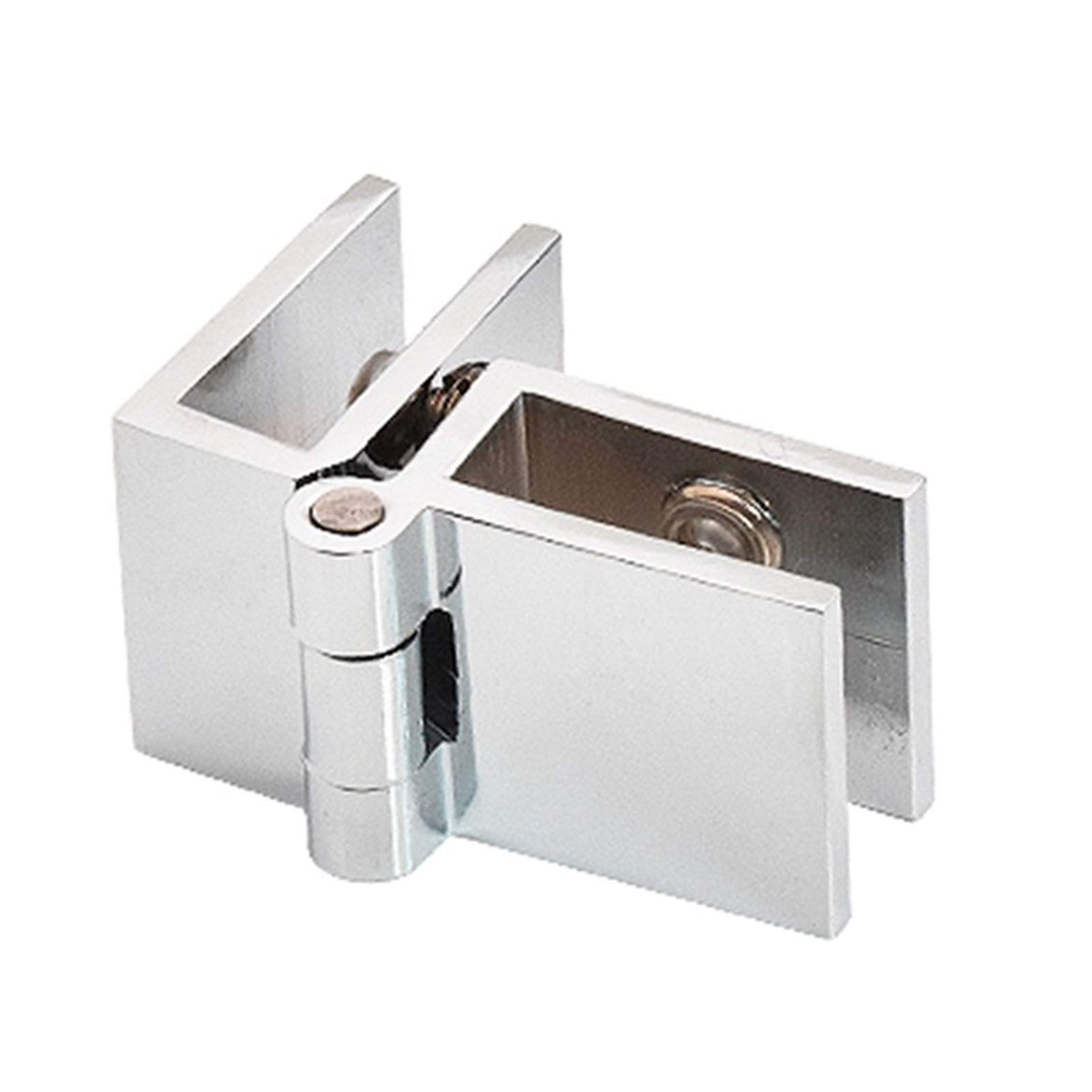 Shundeed 90 Degree Zinc Alloy Glass Clamp Diy Hinges, 5-8Mm Bilateral Clip 90 180 Degree Glass Door Hinge For Showcase Wine Cabinet Support Connector Hardware(90 Degree)