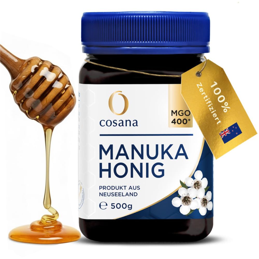 Cosana Manuka Honig 400 MGO 500g – 100% Pur, zertifiziert aus Neuseeland