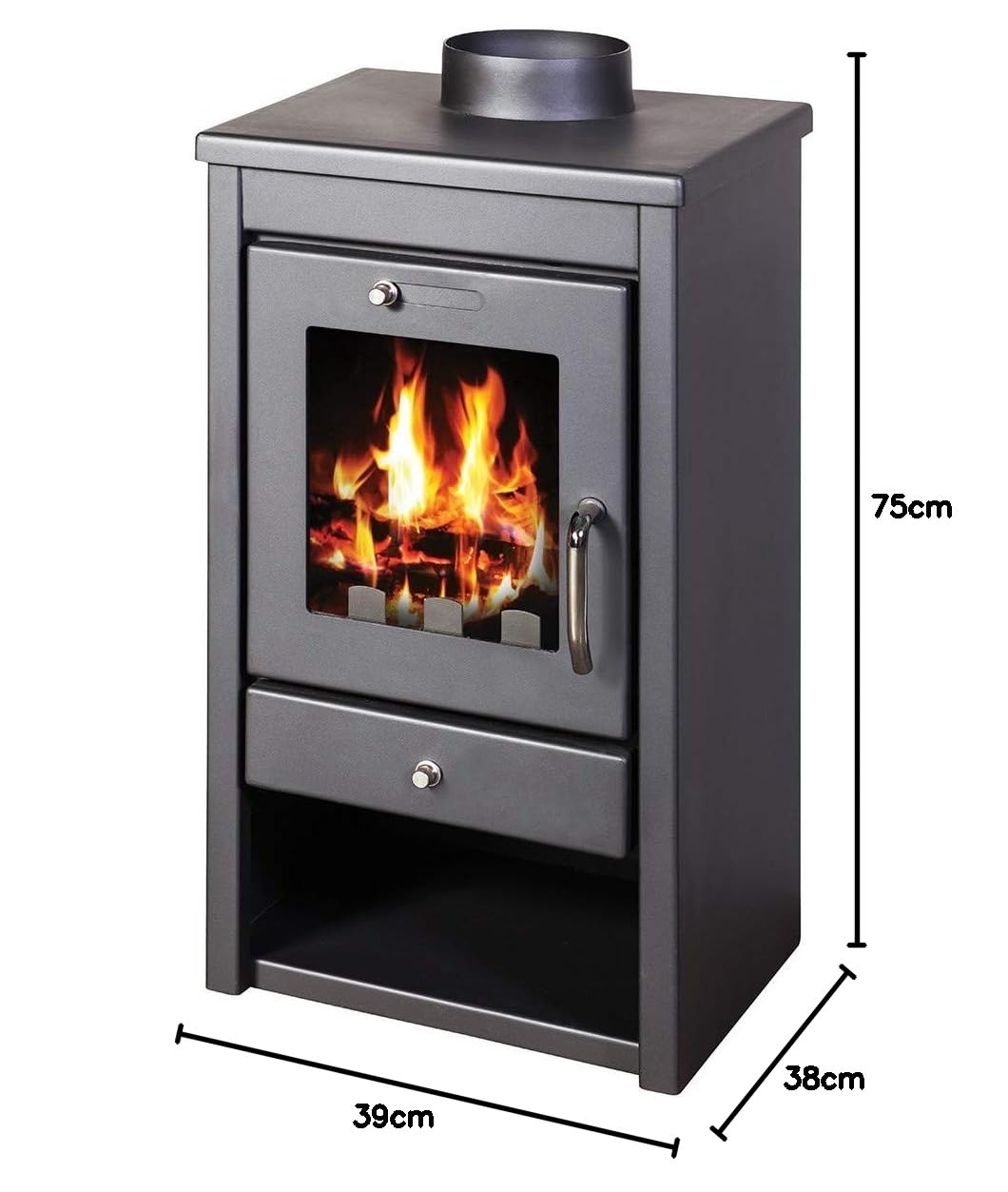 Stufa a legna 11 kW camino piccola dimensione Top fumi basse emissioni BlmSchV 2