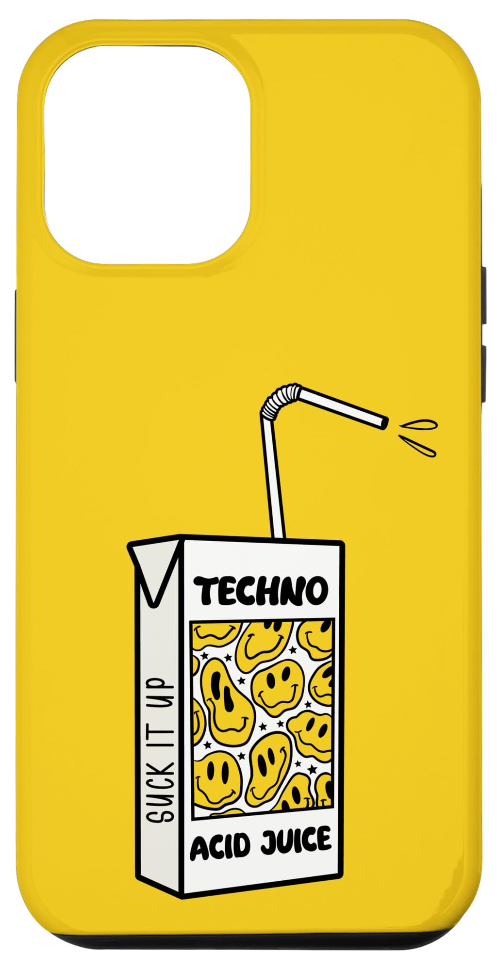 Techno Acid Juice Carton, Cool & Creative Acid House Design Case for iPhone 15 Plus