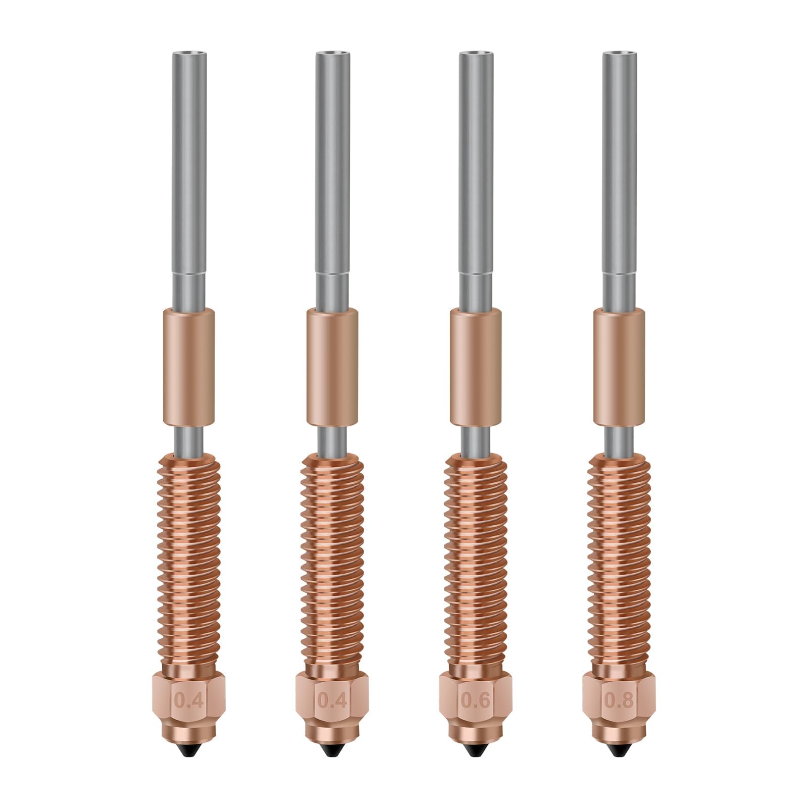Amazon.com: 2 * 0.4+0.6+0.8mm K1Nozzle 4PCS K1c Nozzles Ender 3 V3