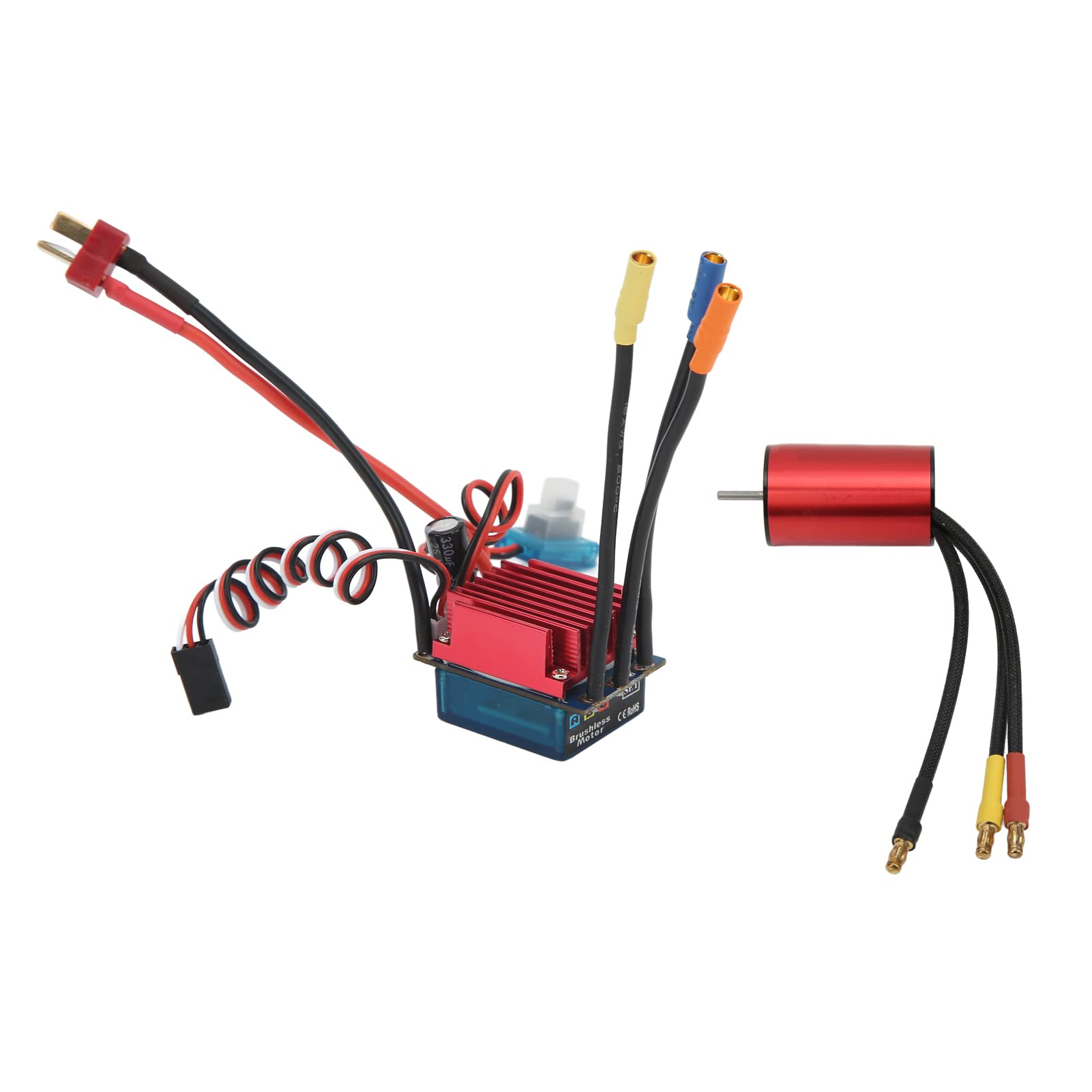 Bezszczotkowy silnik 4600KV i wysokowydajny silnik samochodowy RC ze stopu aluminium S35A ESC z zestawem ESC do samochodów RC 1/16 1/18