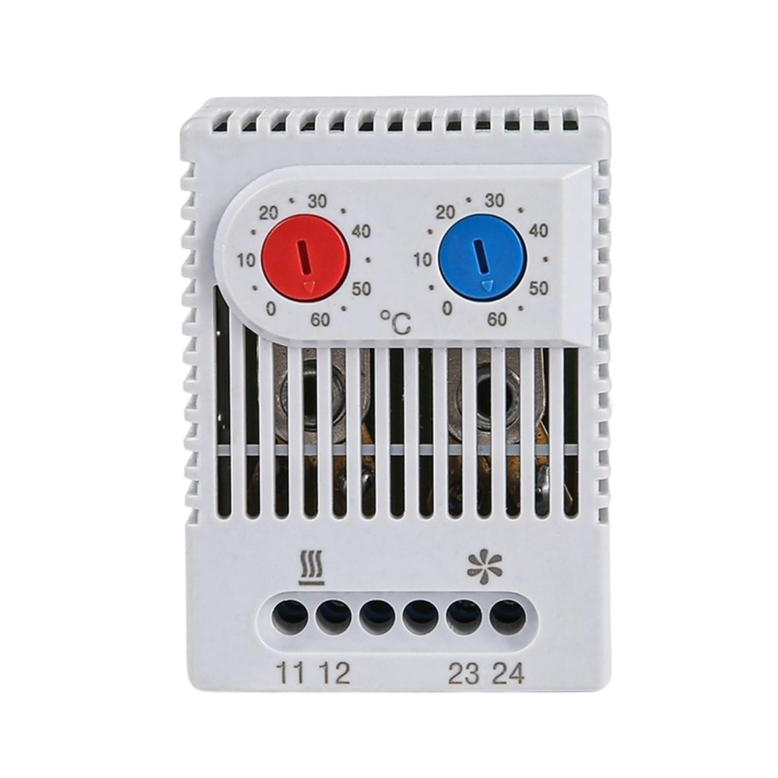 1pcs Compact KTO011 KTS011 DIN Rail Bimetallic Mechanical Normal Open Close Thermoregulator Temperature Controller Switch Thermostat(-ZR011 heat and Cool)