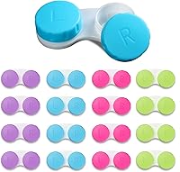 Aoutrow 16 Pack Colorful Mini Contact Lens Cases - Leak-Proof, Durable ABS Holders for Travel & Daily Use