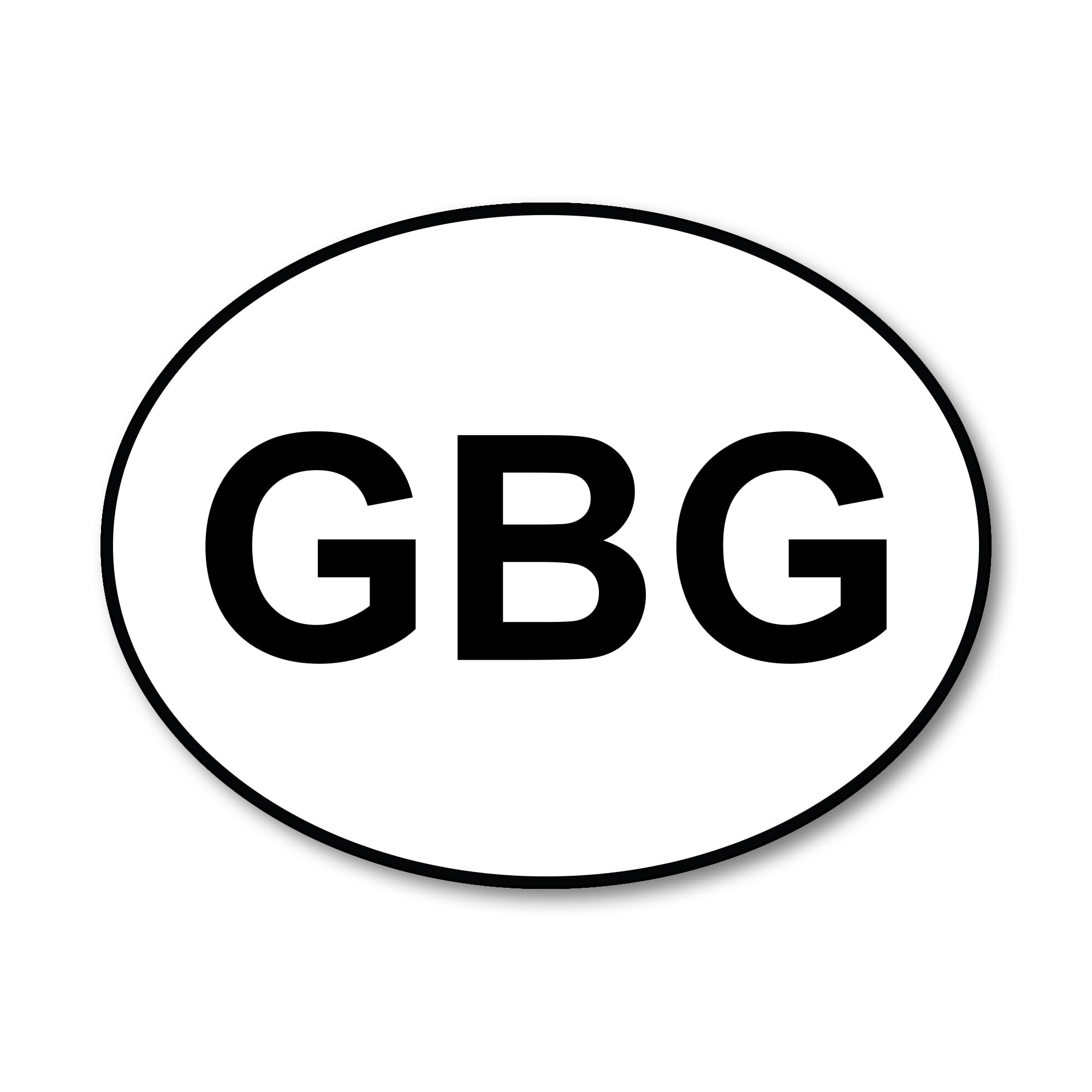 Guernsey GBG Car Identifier Sticker – Premium Vinyl Oval Decal – Decorative Guernsey Regional Code – Bubble-Free, Weatherproof – Made in UK (IDGBG)