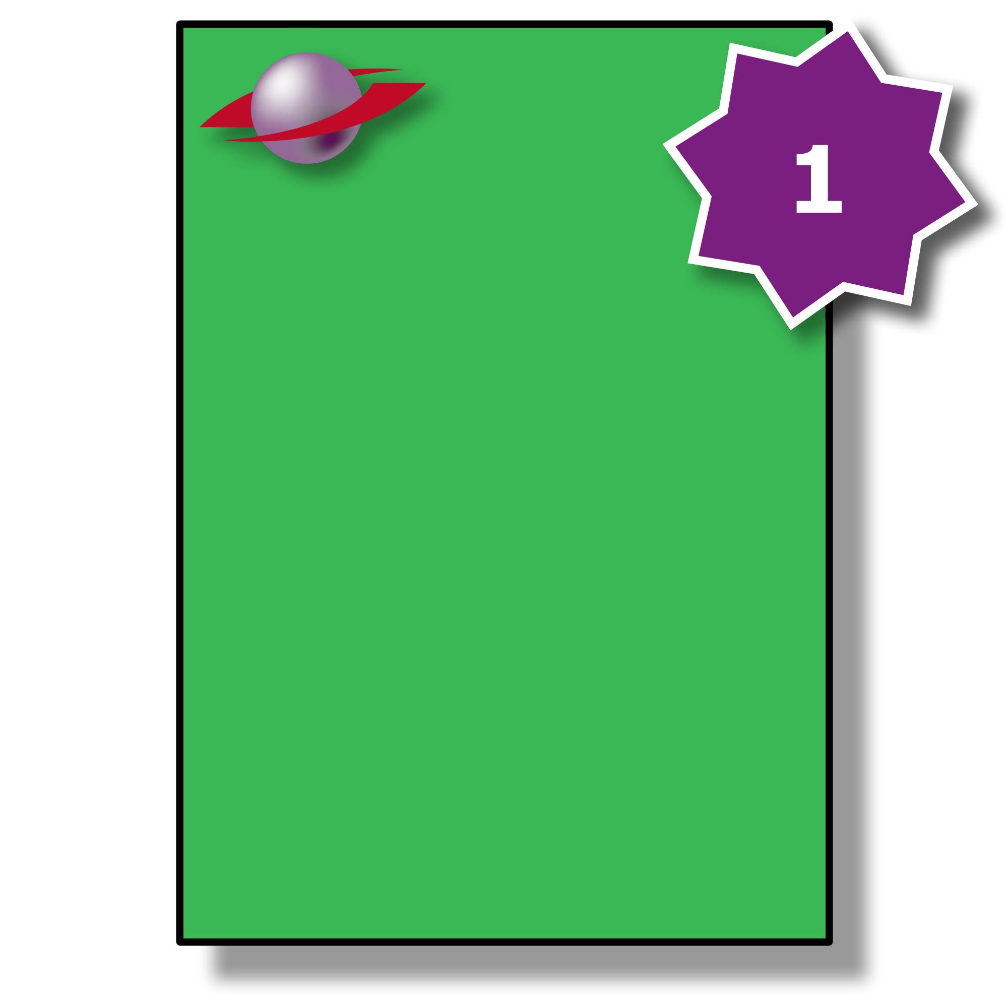 1 Per Sheet, 50 Sheets (50 Green Labels). Label Planet® Matt, Green Coloured Labels on A4 Paper with Permanent Adhesive for All Desktop Printers. Each Label is 210 x 297mm, LP1/210 CG.