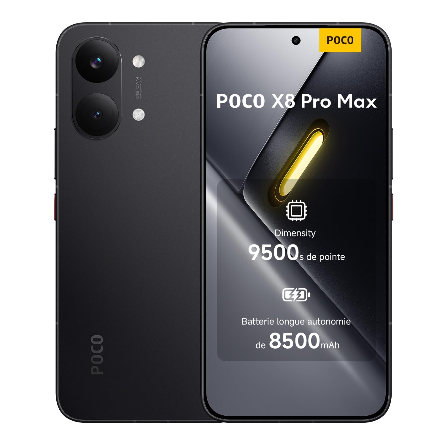 XIAOMI POCO X8 Pro Max Smartphone 12+512Go Processeur Dimensity 9500s -Noir | Écran AMOLED ultra-lumineux, caméra 50 MP Light Fusion 600 OIS, 1 an de garantie supplémentaire, chargeur non inclus