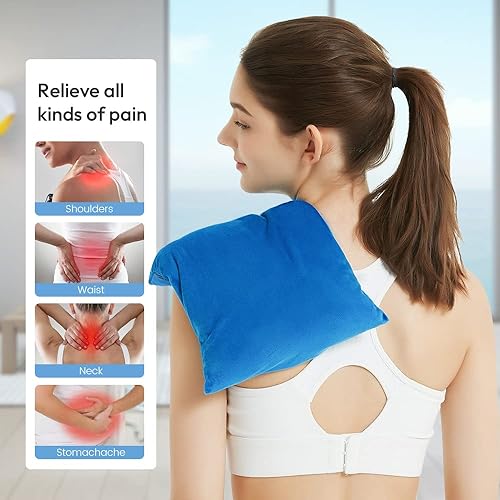 Miniatura 29 de Heating Pad Microwavable with Washable Cover, 8 x 12 Multipurpose Microwave Heating Pad for Neck and Shoulders, Moist Heat Bean Bag Warm Compress