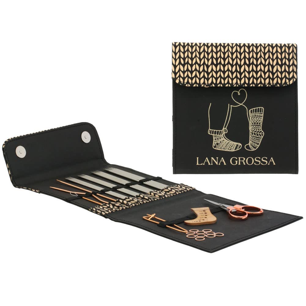 Lana Grossa Tanja Steinbach Deluxe zestaw igieł do skarpet ze stali nierdzewnej