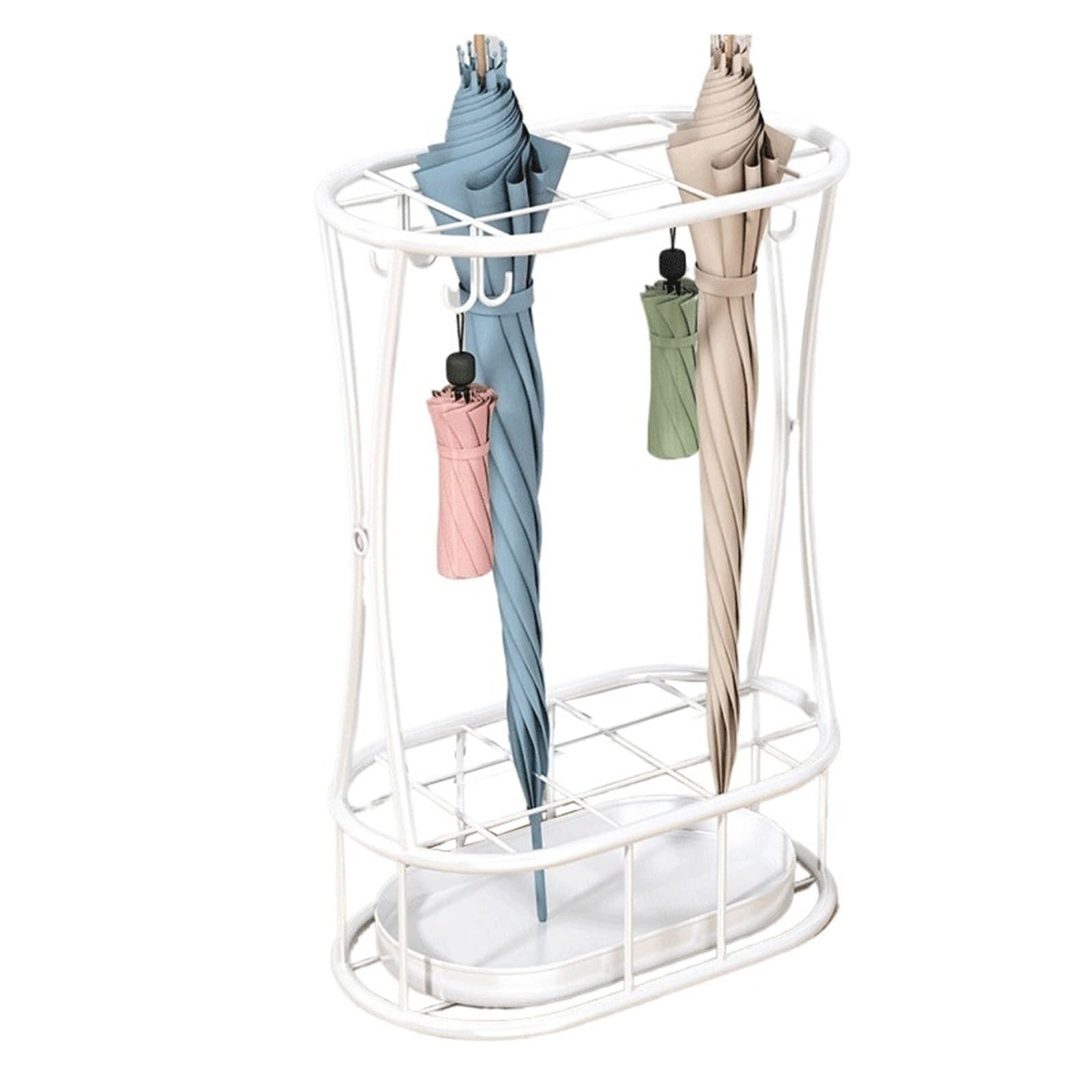 SONGYL-20249 Umbrella Stand Mesh Double-Layer Umbrella Stand: Hotel Lobby Stand, Home Entryway(White)