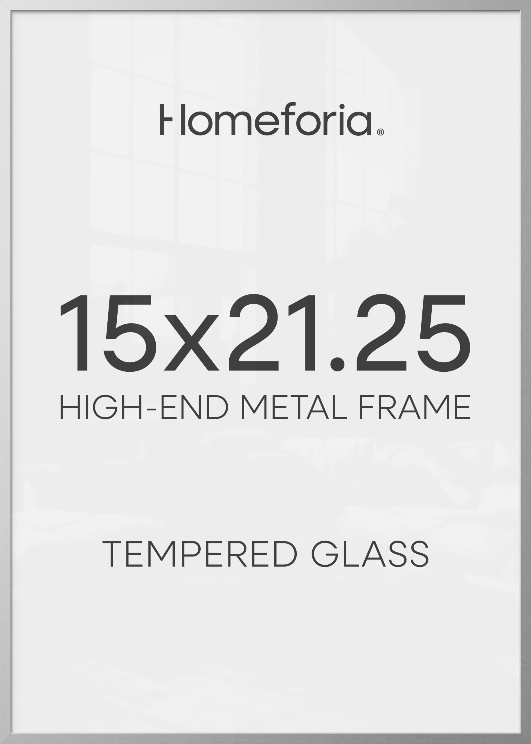 Homeforia 15x21.25 Silver Puzzle Picture Frame, High-End Metal, Glass